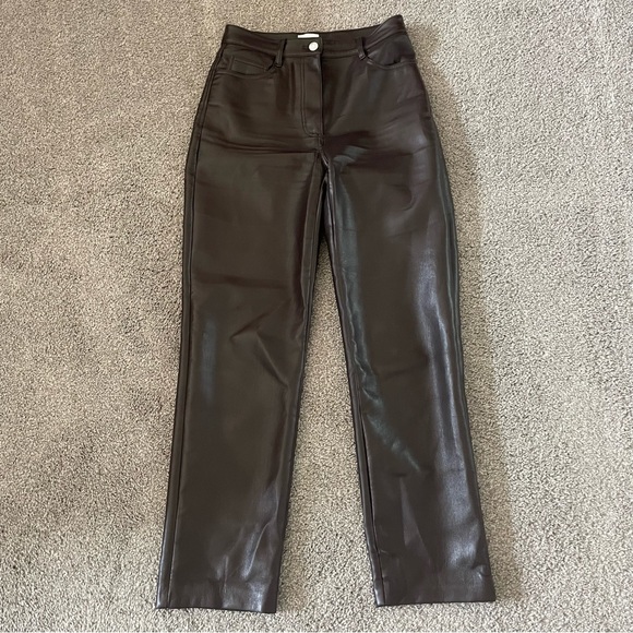 Wilfred Pants - Aritzia Wilfred Melina Cropped Leather Pant